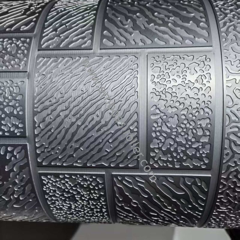 Produzione con rulli di gomma in rilievo trattati termicamente e tipo di modello in rilievo